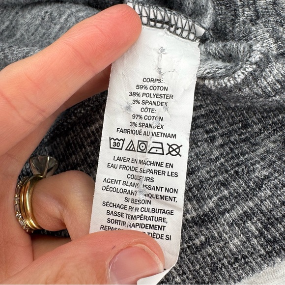 L.L. Bean Cozy Cowl Neck Pullover Sweatshirt Gray Marl | Medium - Picture 8 of 11